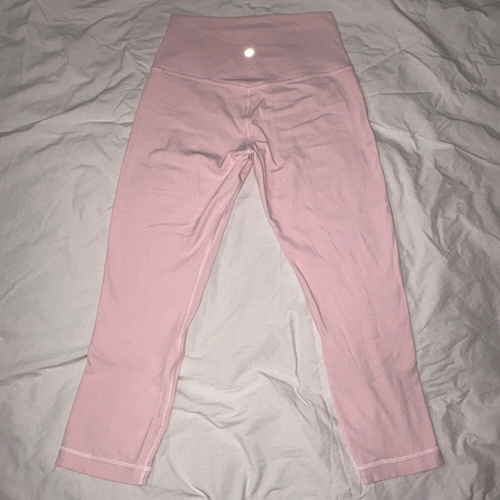 EXCELLENT Lululemon Align High-Rise Crop 21" Leggings Flush Pink Yoga Pants 6 - Picture 6 of 13